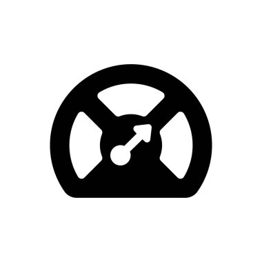 Beyaz arkaplanda barometre simgesi