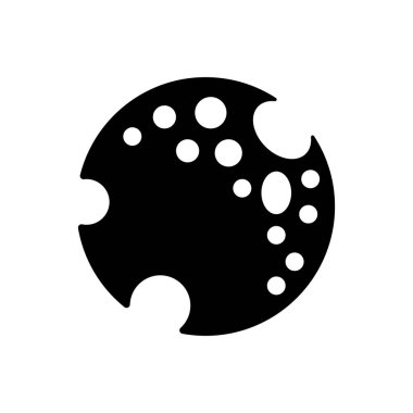 Beyaz arkaplanda dolunay simgesi