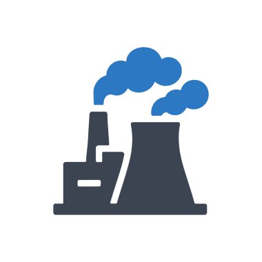 Endüstriyel Fabrika Karbon Emisyon Simgesi