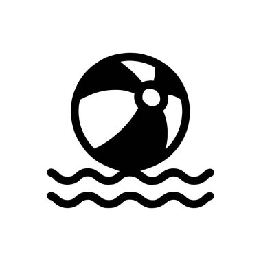 Şişirilebilir Top Oyunları Simgesi Beyaz Arkaplanda İzole Edildi