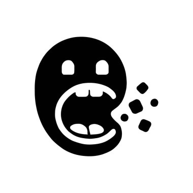 Kaba Geğiren Kötü Görgüsüzler Simgesi Beyaz Arkaplanda İzole Edildi