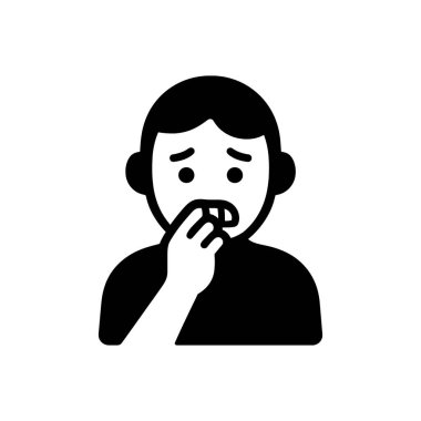 Bulantı ve Hastalık Simgesi Beyaz Arkaplanda İzole Edildi