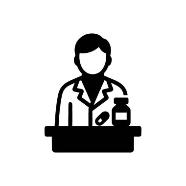 Tıbbi Eczacı Mağazası Simgesi Beyaz Arkaplanda İzole Edildi