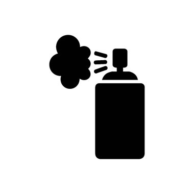 Hava spreyi sprey şişesi ikonu beyaz arkaplanda izole edildi