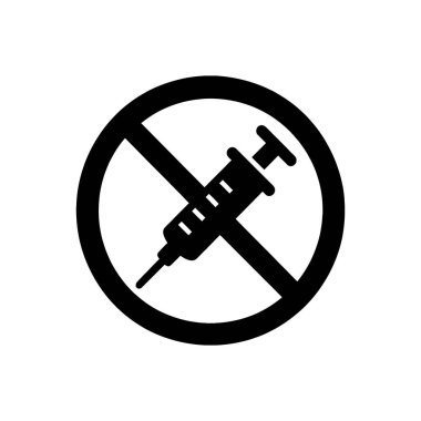 Beyaz Arkaplanda Uyuşturucu Kullanılmasına İzin Verilmeyen Simge