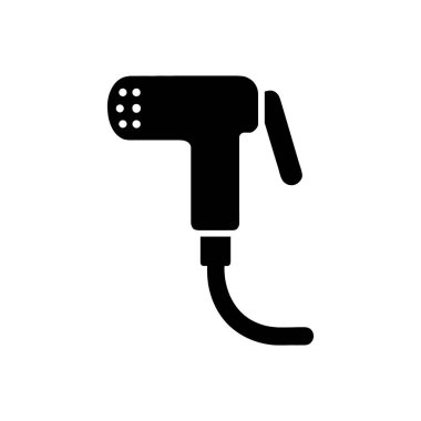 Tuvalet hijyeni sprey tabancası ikonu beyaz arka planda izole edildi