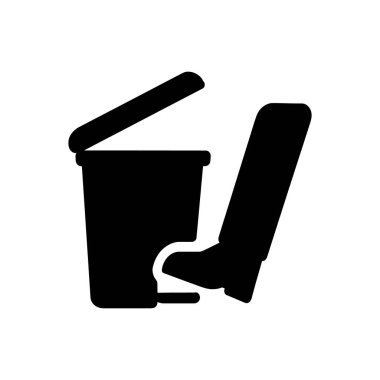 Hijyenik Pedal Tesisleri Simgesi Beyaz Arkaplanda İzole Edildi