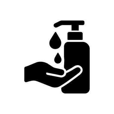 El dezenfektanı Beyaz arkaplanda izole edilmiş simge kullan