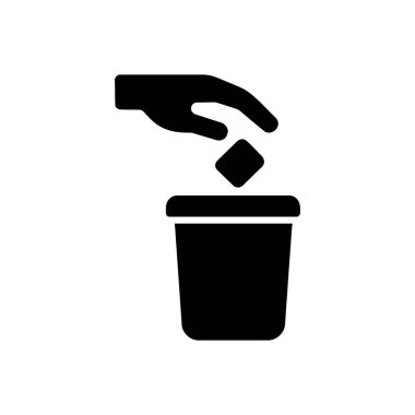 Çöp Çöp Çöp Çöp Kutusu Beyaz Arkaplanda Ayıklanmış Simge Kullan