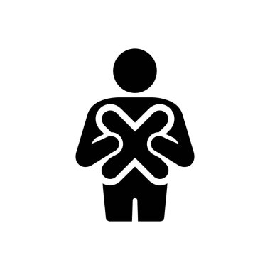 X Alfabesi Simgesi Tutan Adam Beyaz Arkaplanda İzole Edildi