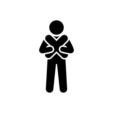 X Alfabesi Simgesi Tutan Adam Beyaz Arkaplanda İzole Edildi