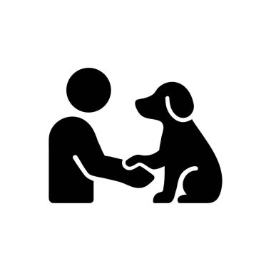 Yürekten El ve Pati Sarsıcı Simge Beyaz Arkaplanda İzole Edildi