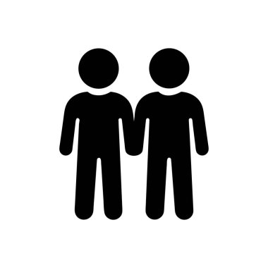 Basit İnsan Eşitliği Bağ Simgesi Beyaz Arkaplanda İzole Edildi