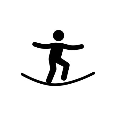 Sirk Gergin Denge Yasası Simgesi Beyaz Arkaplanda İzole Edildi