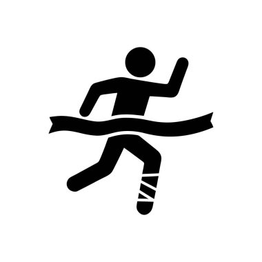 Yaralanmaya Karşı Zafer Simgesi Beyaz Arkaplanda İzole Edildi