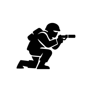 Gizli Operasyon Taktik Pusu Simgesi Beyaz Arkaplanda İzole Edildi