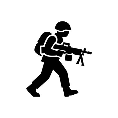 Ağır Topçu İlerleme Simgesi Beyaz Arkaplanda İzole Edildi