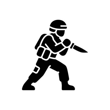 Savaş Bıçağı Simgesini Kapat Beyaz Arkaplanda İzole Edildi