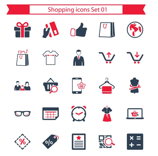 Conjunto de iconos de compras - 01 — Archivo Imágenes Vectoriales