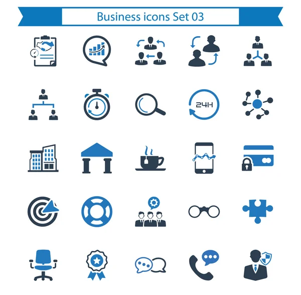 Набор бизнес-иконок - 03 — стоковый вектор