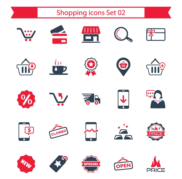 Ensemble d'icônes shopping - 02 — Image vectorielle