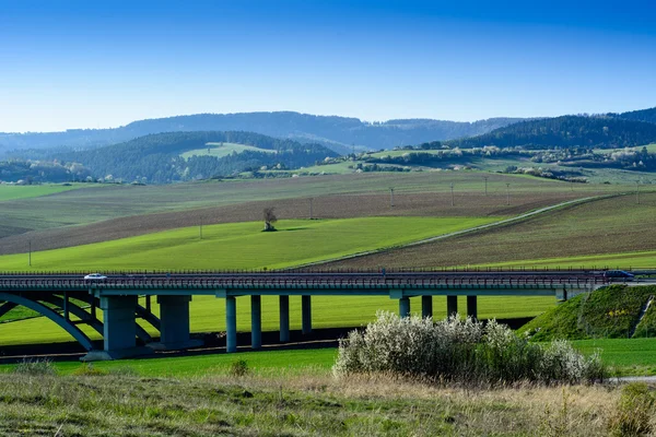 Karayolu Köprüsü Slovakça SPI peyzaj — Stok fotoğraf