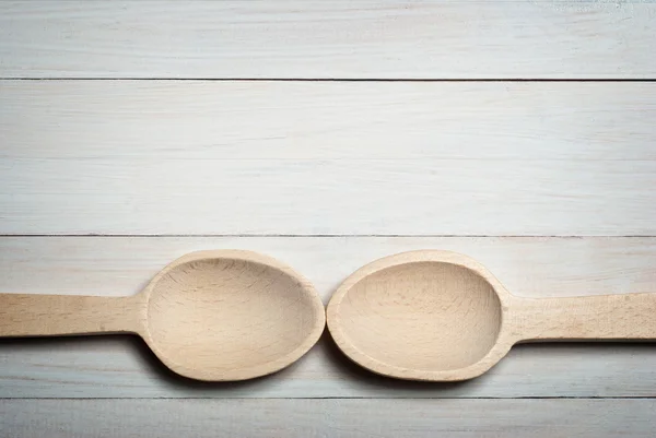 Two wooden spoons