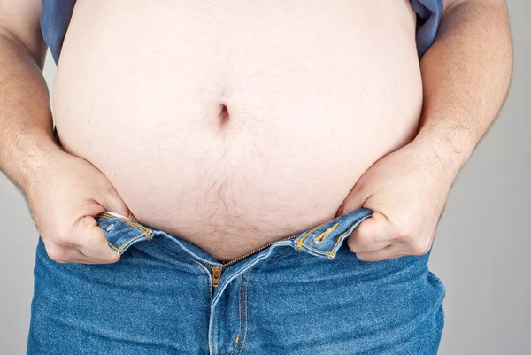 Tlustý muž belly — Stock fotografie