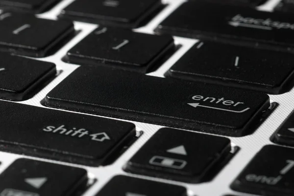 Computer keyboard with enter button — Stock Photo, Image