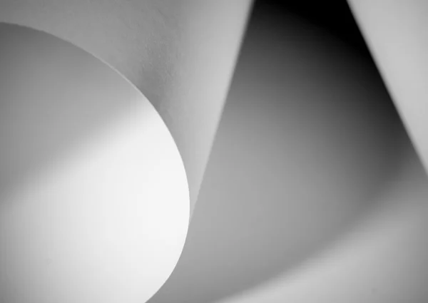 白い紙で作られた曲線図形 — ストック写真