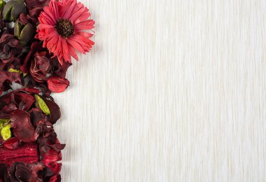 Potpourri dried flowers background clipart