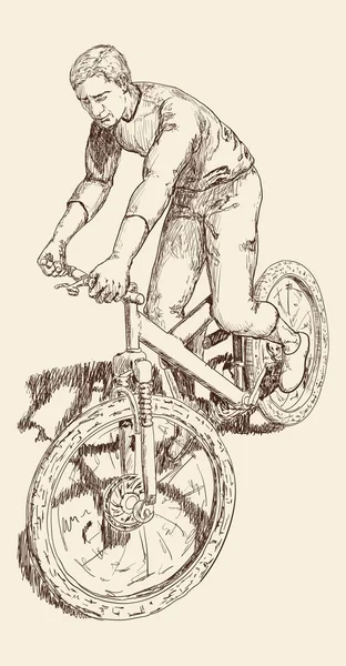 Cyklista — Stockový vektor