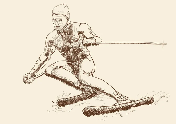 滑雪者 图库矢量图片
