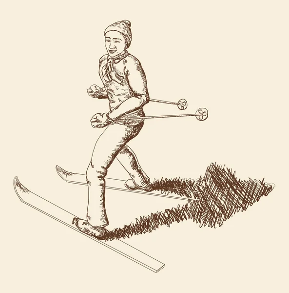滑雪者 免版税图库矢量图片