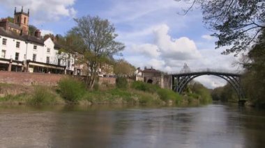 Demir köprü nehir Severn, Ironbridge, Shropshire, İngiltere