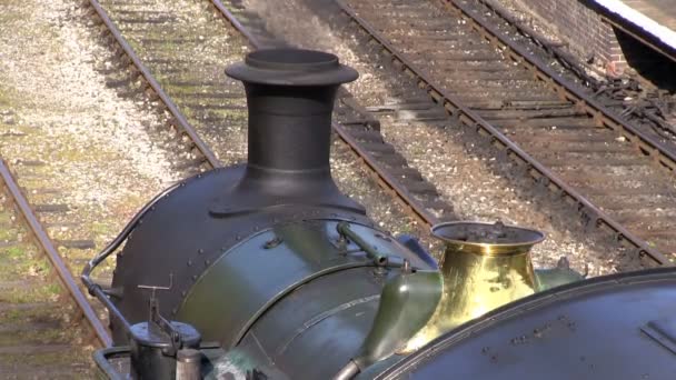 Ångtåg på Severn Valley Railway — Stockvideo