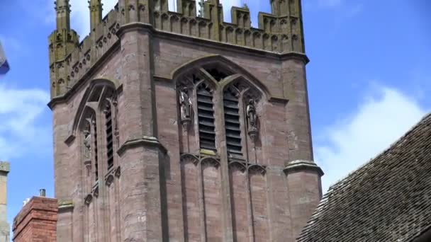 St Laurence 's Church, Ludlow, Shropshire, Inglaterra . — Vídeo de Stock