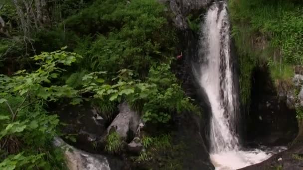 Pistyll Rhaeadr Cachoeira, Pó, País de Gales — Vídeo de Stock