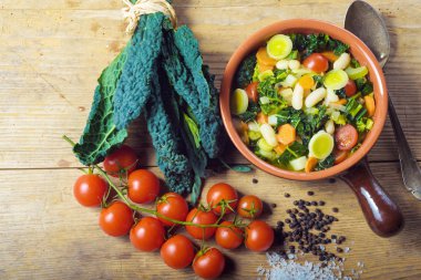 Ribollita, Tuscan çorba klasik, eski moda yemek köylüler.