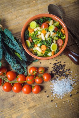 Ribollita, Tuscan çorba klasik, eski moda yemek köylüler.