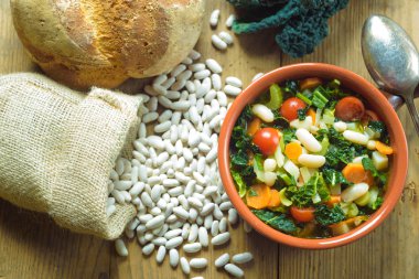 Ribollita, Tuscan çorba klasik, eski moda yemek köylüler.