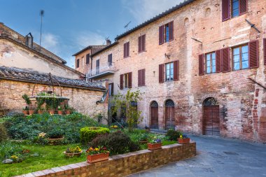 Sokakları Toskana güzel Ortaçağ kenti.