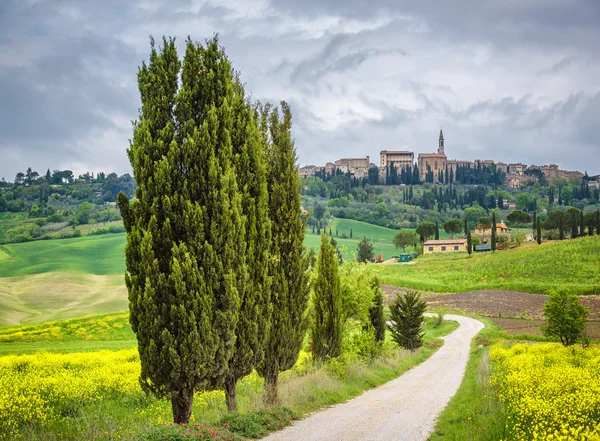 Eternamente bonito e todas as estações Pienza na Toscana . — Fotografia de Stock