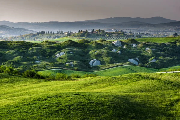 Fantastic land covered with green magic spring. — Stock Photo, Image