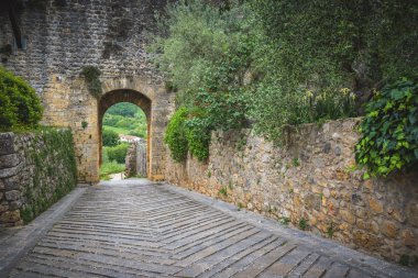 Monteriggioni Tuscan peyzaj Manzaralı