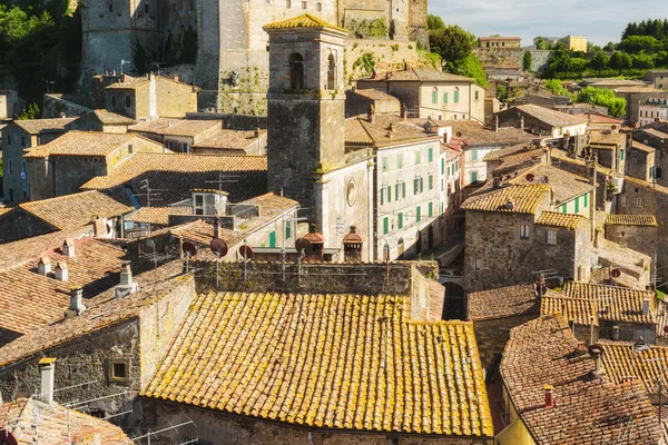 Tetti medievali, angoli urbani con vista aerea — Foto Stock