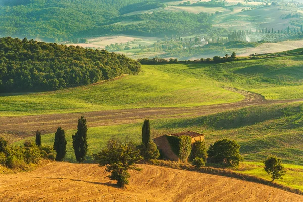 Nádherný a plný klidu krajina Toskánska, Itálie — Stock fotografie