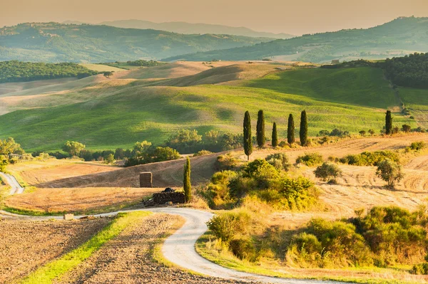 Wspaniały i pełen spokój krajobraz Toskanii, Włochy — Zdjęcie stockowe