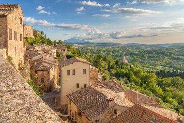 manzara Toskana Montepulciano, duvarlar gördüm ben