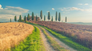 pienza, İtalya civarında klasik tuscan views